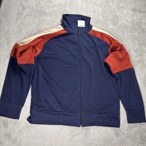 NWT EPTM. Men's Zip Up Jacket With Front Pockets Multicolor Size XXL *READ*